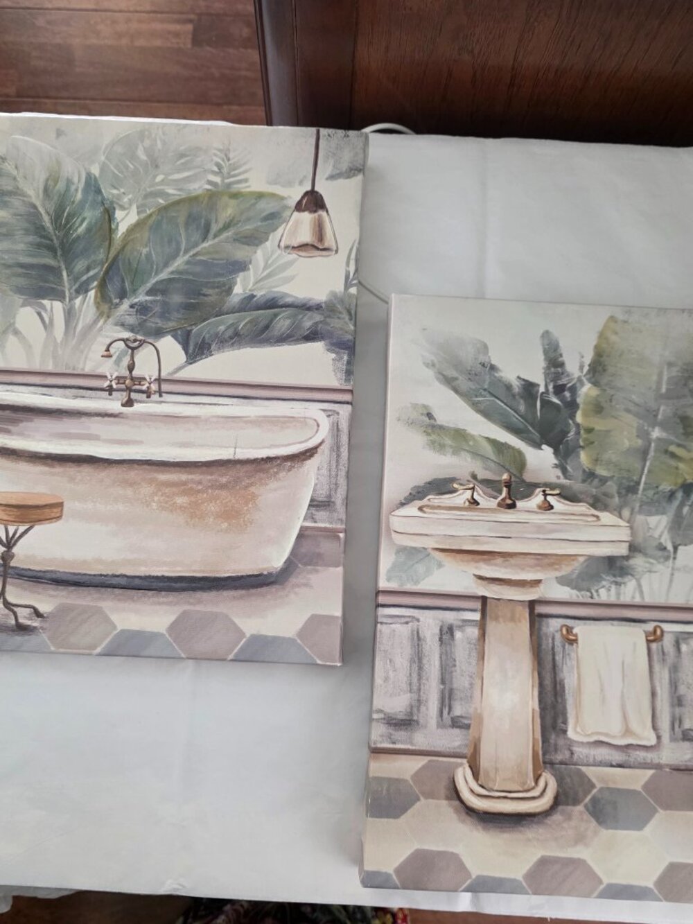 This Wall Art Decor set contains two 11x14 inch sage green prints